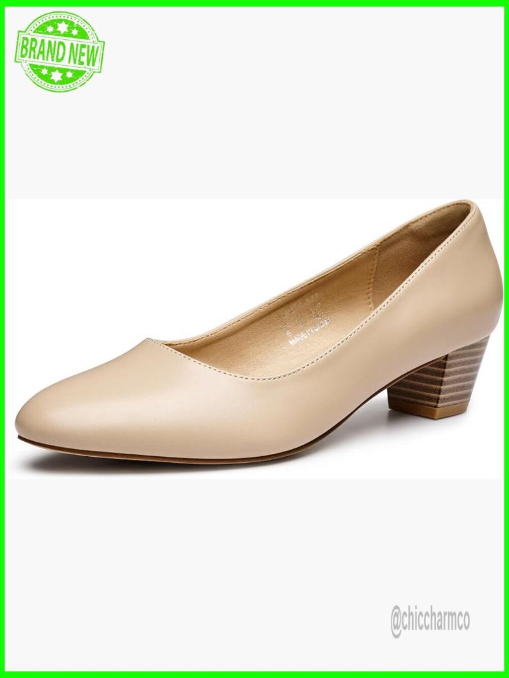 1.8 Inch Chunky Block Heels Pumps Comfortable Dressy Work Casual PU Shoes